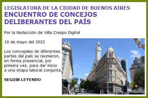 ENCUENTRO CONCEJOS DELIBERANTES PAIS EN LA LEGISLATURA CIUDAD